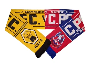 Wolverhampton Wanderers v Crystal Palace 2025 Heim/Auswärts Spieltag Fußball Schal - Bild 1 von 13