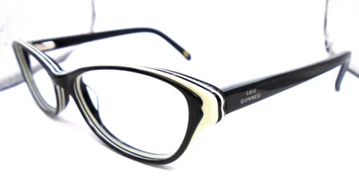 Monturas de gafas para mujer Lulu Guinness L873 negras 52-15-135 Cateye Foto 1 de 4