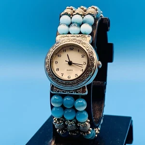 Women’s F939161/AC Fashion Stretch Beaded Bracelet Wristwatch Japan Movt Working - Picture 1 of 17