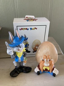 Vintage 1993 Yosemite Sam & Bugs Bunny Salz & Pfefferstreuer Looney Tunes in Box - Bild 1 von 8