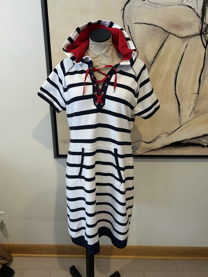 Ralph Lauren Active, Rojo, Blanco y Azul, Con Capucha, Sudadera, Vestido Talla XL Foto 1 de 4
