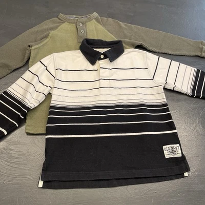 Y2K Old Navy Little Boys Size Small Long Sleeve Shirt Bundle Lot of 2 - Image 1 of 4
