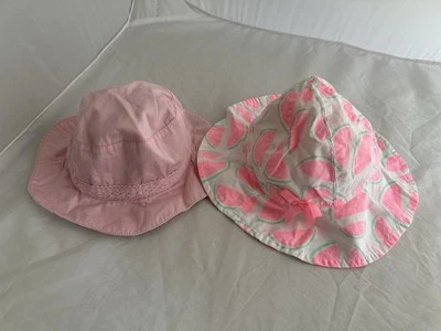 Koalakids and Carters Lot of 2 Girls  Sun Hats Pink & Watermelons 18-24 months - Image 1 of 4