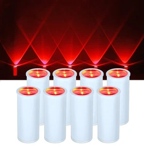 Rockville 8 PACK MINI HALO WHITE DJ Wash Lights+Bag, Wireless DMX/Rechargeable - Picture 1 of 12