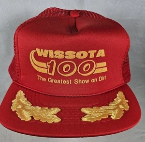 Cappello Vintage Snapback Wissota 100 Raceway Auto Racing Greatest Show On Dirt NASCAR - Foto 1 di 7