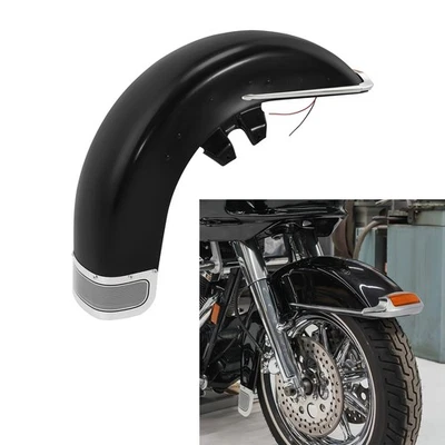 Conjunto de para-lama dianteiro sem pintura compatível com Harley Electra Glide 1989-2013 - Imagem 1 de 4