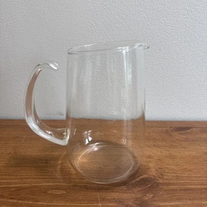 Vintage Pyrex Originals mundgeblasenes Klarglas 2 Quart Krug mit aufgebrachtem Griff oben offen - Bild 1 von 7
