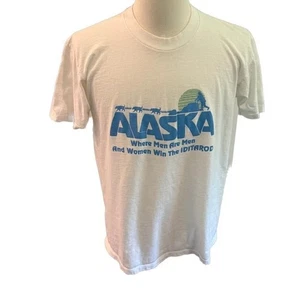 Vintage 80’s Alaska Iditarod Sled Dog T-Shirt Single Stitch Tee Large - Bild 1 von 4