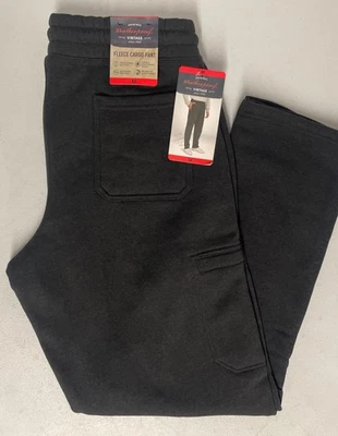 Pantalones cargo de vellón vintage resistentes a la intemperie para hombre sudor peso pesado GRIS OSCURO MEDIANO Foto 1 de 4