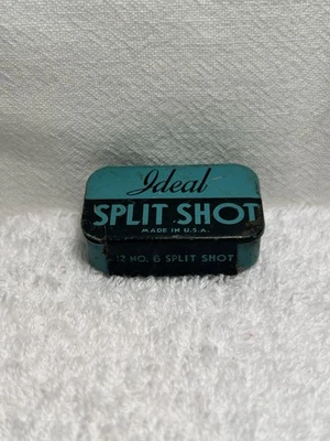 Vintage Ideal Split Shot 12 No. 6 Split Shot Empty Tin Made In U.S.A. - Image 1 of 4
