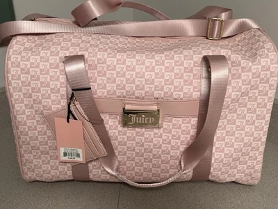 Juicy Couture MISS JUICY Weekender Bag With Card Case & Charm Pink Diamonds NWT - Image 1 of 4