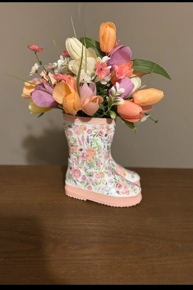 Spring Flowers In Rain Boot - Image 1 of 1