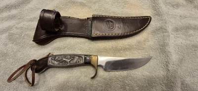 Cuchillo de hoja fija Olsen OK Howard City Michigan de colección Foto 1 de 4