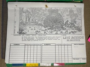 STAR WARS RETURN OF THE JEDI  storyboards movie prop ORIGINAL 1982 BIKER EWOK X1 - Picture 1 of 7