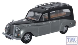 APH003 Oxford Diecast 1:43 Scale Austin Princess Hearse Black and Silver - Picture 1 of 1