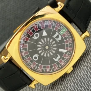VINTAGE ART DECO HAND-WINDING SWISS MENS BLACK COLOR DIAL WATCH a757-A - Bild 1 von 9
