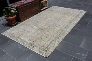 Turkish large rug, Livingroom rug, Handmade vintage rug, 5 x 8.7 ft MBZ2518
