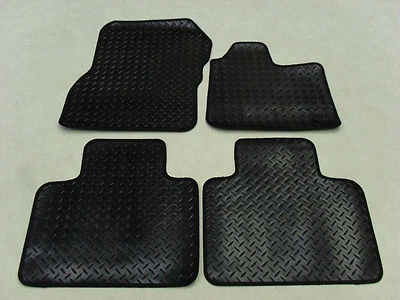 Fits Renault Zoe 2012-2021 Fully Tailored Deluxe RUBBER Car Mats in Black - Image 1 of 4