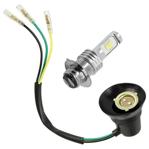 Headlight Socket Cord And LED Bulb For Yamaha Banshee 350 YFZ350 1987-1995 - Picture 1 of 7