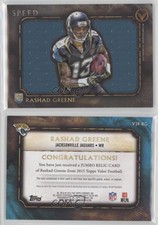 2015 Topps Valor Jumbo Relic Die-Cuts Speed /99 Rashad Greene #VJR-RG Rookie RC