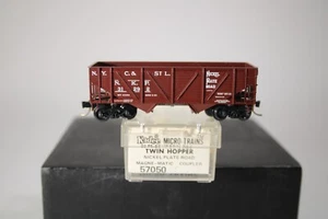 Microtrains N Scale Brown NYC & St L 33' Composite Side Twin Hopper 57050 - Picture 1 of 6