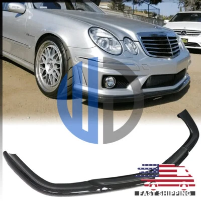CAJA ABIERTA para Mercedes-Benz W211 E63 2006-2009 fibra de carbono labio delantero estilo CS Foto 1 de 4