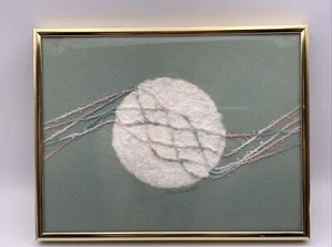 Pat Arnold Original MCM Framed Vintage 1970’s Fiber Wall Art Collectible 9x7” - Picture 1 of 11