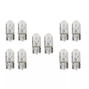 T10 12V W5W 4300k Standard Replacement Halogen Globes E4 Wedge Type 10Pcs - Picture 1 of 4