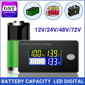 72V LED DC Digital Monitor Volt Meter Display Battery Gauge Voltage Caravan/Car - Picture 1 of 10