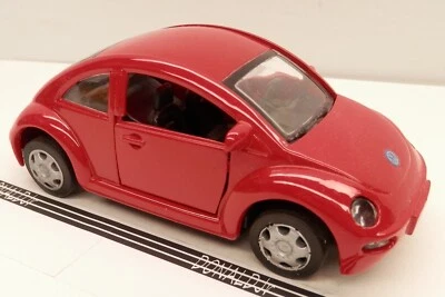 Boley Volkswagen New Beetle Red VW Bug 1/32 Scale Pull-Back Action About 5" Long - Image 1 of 2