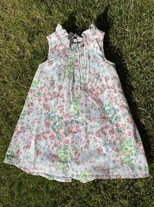 Next Toddler Girls Summer Floral Dress Pink, Yellow & Green Age 1 ½-2 Years - Picture 1 of 8