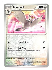 Tranquill 134/162 Reverse Holo Common - Temporal Forces Pokemon - Near Mint NM - Bild 1 von 4