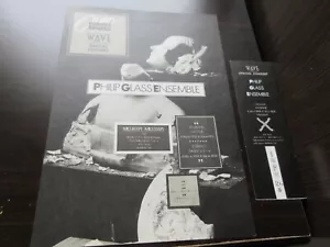 Philip Glass Ensemble 1983 Japan Tour Ticket Stub with Promo Flyer - Picture 1 of 2