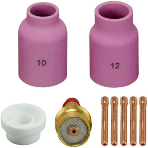 TIG Gas Lens Collets Body 45V64 10N24 Ceramic Cup #10 53N88 Fit WP 17 18 26 9pcs - Picture 1 of 5