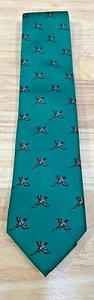 Mills Touche Mens Green Pheasant Birds Tie Vintage Silk Necktie Hunting Game - Picture 1 of 6