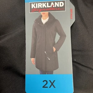 3-in-1 BLACK PARKA 2X PLUS SIZE Removable Lining WATERPROOF WINDPROOF BREATHABLE - Picture 1 of 3