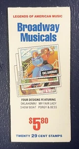 BROADWAY MUSICAL U.S. stamp booklet. $5.80FV. **NEW** - Picture 1 of 2