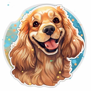 2X American Cocker Spaniel Auto Aufkleber Hunde Sticker - Picture 1 of 1