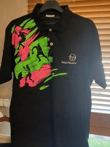 Ultra Rare 80's Sergio Tacchini Tennis T-Shirt Medium Retro Immaculate - Bild 1 von 1
