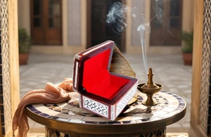 Moorish Pearl Mirage: Mosaic Trinket Casket • Luminous Inlay • Desert Dynasty Re - Picture 1 of 4