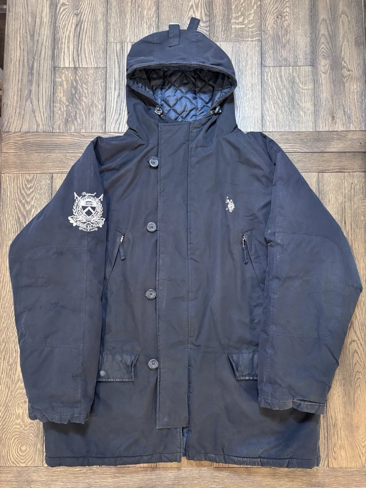 U.S. POLO ASSN. MEN'S Dark Navy Blue JACKET WINTER WARM COAT Sz XL RN# 98826 - Image 1 of 4
