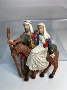 Decorazione natalizia vintage 1999 Roman Inc Giuseppe e Maria resina 4" - Foto 1 di 9