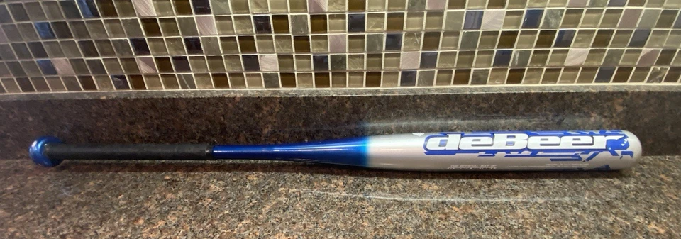 Worth deBeer Clincher SlowPitch Softball Bat 34" 34Oz Silver Blue Rare - Image 1 of 4