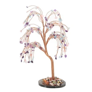 Kristallbaum Geschenke für Frauen Geld Baum des Lebens Steine Drei Farbe - Bild 1 von 7