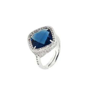 Anello Donna Boccadamo con Cristallo Blu elegante e raffinato XAN119B Regolabile - Immagine 1 di 4
