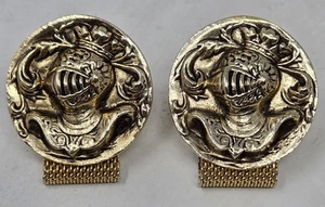 Vintage Soldat Manschettenknöpfe Schmuck Mittelalter Ritter Helm Römer Herren - Bild 1 von 3
