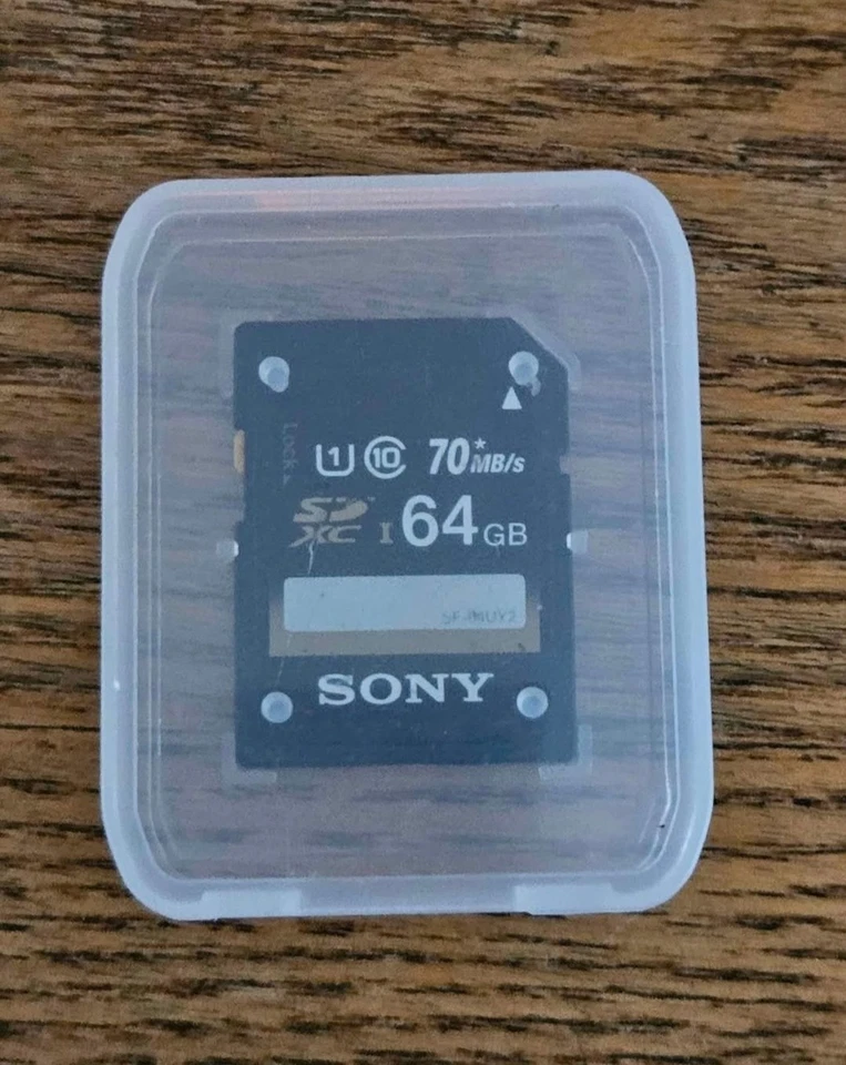 Sony 64GB, Class 1 SDXC UHS-I Memory Card - SF64UY2/TQ - Image 1 of 1
