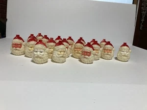 Vintage Santa Claus Blow Mold String Light Covers Set Of 18 - Picture 1 of 11