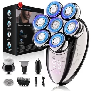 Head Shavers for Bald Men, Electric Razor, IPX8 Waterproof Dry/Wet Bald Silver - Picture 1 of 8
