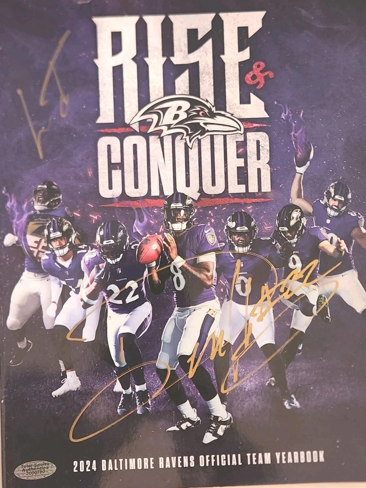 Derrick Henry Baltimore Ravens Autographed Program With Certification - Image 1 of 2